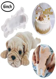 Silikonform för hund vacker mousse cake 3d shar pei mögel glass gelé pudding spräng kylare fondant verktyg dekoration7192159