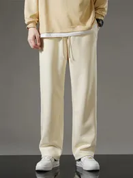 Pannelli della tuta dell'autunno primaverile coreano di abbigliamento sportivo corse pantaloni da binari dritti pantaloni cotone casual pantaloni sciolti 240423