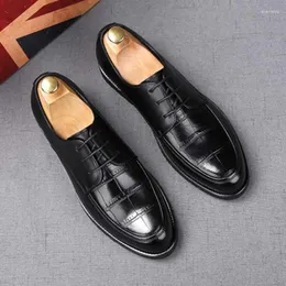 Casual Shoes Handmade Man Causal Oxford Black Wedding Lace Up Business Mocassin Homme