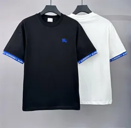 T-shirt de designer de moda luxuosa de alta qualidade e tees femininos logotipo knight bordado bordado t-shirt de camiseta casual letra masculina camiseta de hip-hop camisa de rua