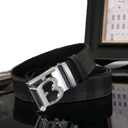 Mens belt Automatic buckle Brand Name belt Luxury Striped letter buckle Classic fashion belt Gold silver Black buckle Casual width 3.8cm size