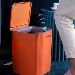 20L SMART SENSOR TRAS CAN ELEKTRONISKA Automatiska hushållens badrumskök Sensor Dammtunna Vattentät Intelligent Garbage Can 240429