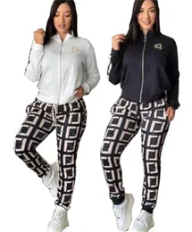 Kadınların Trailtsuits Moda İki Parça Seti Plus Boy Boyutu Ceket Ceket Kalem Pantolon İş Takım Kıyafet Aktif Giyim Kadın Jogging Suit