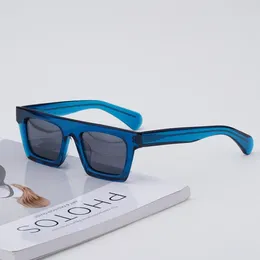 Солнцезащитные очки высококачественная толстая ацетатная квадрат для мужчин женские очки японские дизайнерские дизайнеры в стиле ручной работы.