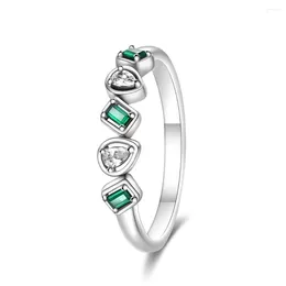 Ringos de cluster Artística 925 Sterling Silver Green Water Gotlet Ring Irregular para casais de namoro Acessórios da jóia da moda