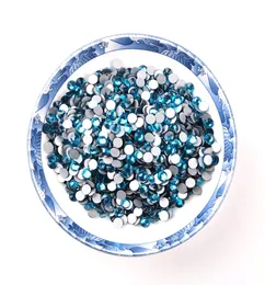 Top Blue Zircon 1440 Pieces SS12 Non Fix Rhinestones Glassstenar Crystal Flat Back Rhinestones järn på för bröllopsklänning Safe1746316