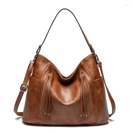 Hobo lyxiga kvinnor väska handväskor messenger väskor läder designer handväska 2024 vintage stora hobos kvinnlig säck bolso