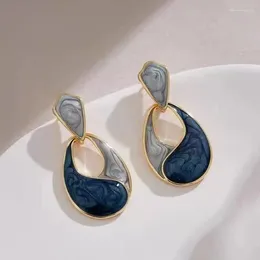 DANGH EARRINGS Regalo Blue Drop di alta qualità Speciale Design unico French Epburn Trend femminile