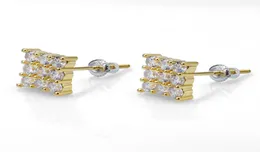 High Quality Luxury Designer Jewelry Men Earrings Hip Hop Jewlery Statement Stud Earrings Iced out Diamond Hoop Orecchini Firmati 7119095