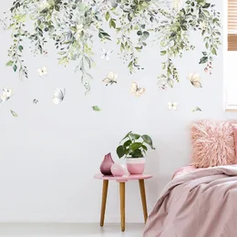 Zweig Schmetterlinge abnehmbare Wandaufkleber PVC Abziehbilder Wanddekoration Kunst für Schlafzimmer Wohnzimmer Tapete 240429