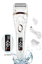 Surker Electric Epilator Razor Painless Lady Shaver för kvinnor Bikini Trimmer hela kroppsvattentät USB -laddning LCD -skärm Våt 3387344