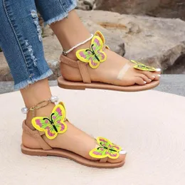 Sandals For Bunions Women Large Size Thong Flat Women'S Bow Elastic Band Beach Summer Dressy