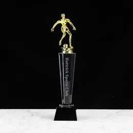 Crystal Sports Trophy Metal Statue Football Basketball Badminton Tennis Competition Vincitore 240424