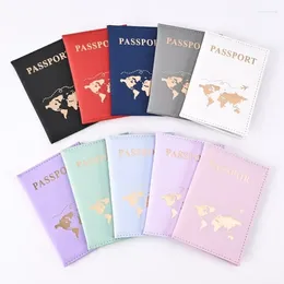 Storage Bags 2024 PU Passport Protective Cover Women Men Travel Ticket Holder Case Letter Print ID Card Clip