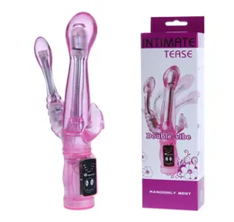 Baile 6 Speed Vibration Rabbit Vibrator Double Vibe Waterproof G Spot Vibrators Very Soft Materials Sex Toys Sex Products S19703920613