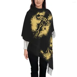 Scarves Jesus Christian Scarf Bible Keep Warm Shawls And Wrap With Tassel Ladies Casual Head Autumn Custom DIY Bufanda Mujer