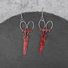 Dangle Earrings Gothic Style Blood Ax Scissors Knife Shape For Men Women Halloween Horror Scary Accessories