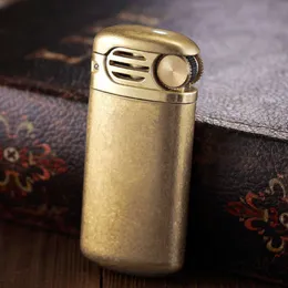 ZORRO Retro Trench Kerosene Windproof Lighter Brass Knurled Grinding Wheel Open Flame Cigarette Lighter