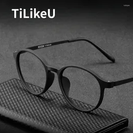 O occhiali da sole cornici di moda rotonda TR90 Eyegylass Frame's Business Orto da lettura da uomo in lega di titanio Ultra-Light Wear Comfort Wome