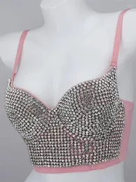 Stage Wear Rhinestones Belly Dance Costume Sari Push Up Bra 2024 Summer Jazz Backless Chinese Folk Arab Woman Latin Samba Dancer Top