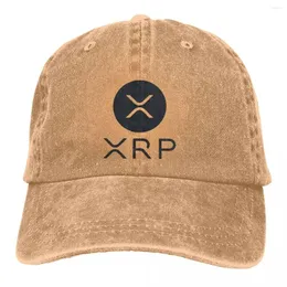 Caps de bola Cap de verão Visor XRP Full Hip Hop Cryptocurrency Cowboy Hat captura de chapéus