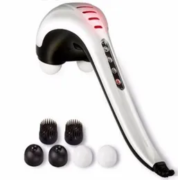 2 heads massage stick electric multifunctional cervical massager infrared body hammer knock back waist neck3741882