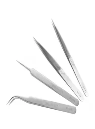 Stainless Steel Tweezers False Eyelash Tweezers Eyelash Extension Curler Nipper Hair Removal Clip Clamp Makeup Tools GGA23688075737