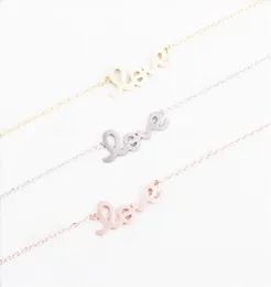 Modeformen der Buchstaben Goldcolor Liebe plattierte Halskette Anhänger Halskette für Frauen Geschenk Whole2469221