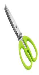 5 Layers Kitchen Scissors Bar Stainless Steel Cooking Tools Sushi Shredded Scallion Cut Herb Spices Knives 195cm75cm6882398