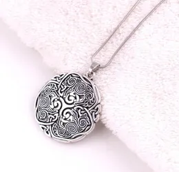 Norse 3 Wolf Celtic Triskele Triskelion Pendant 925 Sterling Silver Energy Amblet Chain Neclace2654389