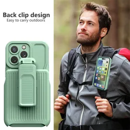 iPhone Case 14 15 Pro Max Phone Case Designer Back Clip Outdoor Lens Protector 다기능 낙하 증