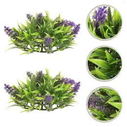 Decorative Flowers Outdoor Decor Plant Fake Lavender Rustic Wedding Party Wall Ornament Topiary Landscaping