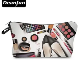 Deanfun Mulheres Bolsas Cosméticas Padrão de Maquiagem Impressa 3D Novos necessidades de moda para organizador de higiene pessoal 509522613753