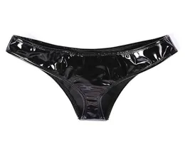 Donne sexy mutandola per biancheria bagnata Look in pelle finta slancio lucido mini femminuccia per cutanei mini slip biancheria intima3421207