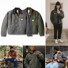 Designer Mens Jackets Vintage Washed Canvas Jacket Lapel Cardigan Jacket Slim Painted Patch Jackets Outwear coats tears stacked je V7qW#