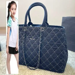 Детские сумки роскошные бренд CC Bag French Ladies Vintage Blue Denim Tote Sucks Sags Top Handl