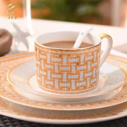 Dinnerware Sets European Style Modern Fresh Lovers Ceramic Western Plate Bone China Steak Decoration Tableware Cup And Set-1