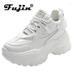 Casual Shoes Fujin 8cm Platform Wedge Sneakers Chunky Women Summer Hidden Heel Spring Autumn Air Mesh Breathable