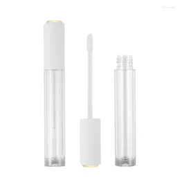 Speicherflaschen 30 Stcs Lipgloss Auslöser leerer Röhrchen Glasur Lippenstift 4ml Flasche Silikonbürste Transparent Stange