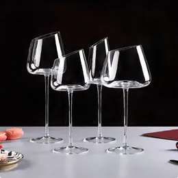 4/2/1pc High-End Long Stamm Goblet Rotweinglas Tasse Küche Werkzeug Champagner Bordeaux Burgund Hochzeitsfeier Geschenkglas 240429