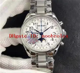 JF 마스터 시계 MOONPHASE ETA 7751 자동 크로노 그래프 기계식 28800 VPH 연간 달력 316L 스테인리스 스틸 사파이어 40mm W5085020