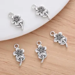 Charms 15pcs/Set Fashion Vintage Flower Charm Accessories для женских украшений DIY Серьги для подвесного браслетного ожерелья