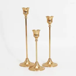 Candele Holder European Holder Head Metal Set Decoration Wedding CandleStick Home Candlestick