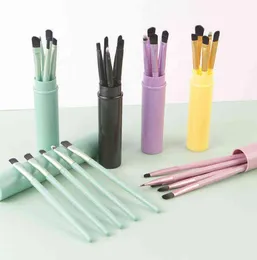 5pcs Professional Travel Portable Mini Eye Makeup Brushes Set Smudge Eyeshadow Eyeliner Eyebrow Brush Lip Make Up Brush Kit4363649