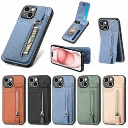 iPhone 15 wallet stand Case Phone case card case zipper bag card insertion protective case For iPhone 11 12 13 14 Pro Max X Xs Max 7 8 Plus