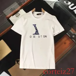 LouiseviutionStershirt Мужская футболка дизайнер для мужских рубашек модные футболки с буквами. Случай летние.