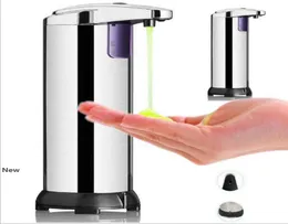 Rostfritt stål tvålvätska Sanitizer Touchless Dispenser Badrum Handtvätt Svålflaska Automatisk flytande tvåldispenser 280 ml 9607127