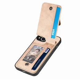 Dragkedja Wallet Design iPhone 15 Case Phone Case Card Insertion Justerbart stativ Skydd Case Anti-Drop för iPhone 11 12 13 14 Pro Max X Xs Max 7 8 Plus
