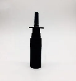Statek 4PCS 10ML034oz HDPE Czarna butelka z natryskiem nosowym z nosową pompą rozpylającą przenośne puste atomizery kosmetyczne butelka do makijażu 1181809