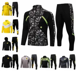 2223 NUOVI BVB Dortmund Falf Long Ziunta con cerniera Studi di allenamento per jogging Set di maglie calcistiche Kit Chandal Survivemen4017121